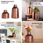 Rose gold mercury glass vases for flower arrangements and home decor.