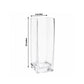 6 Pack Clear Glass Vases 12"x4" - Heavy Duty Square Flower Vase for Wedding Centerpieces & Floral Ar