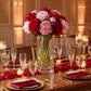 6 Pack Clear Glass Vases 12"x4" - Heavy Duty Square Flower Vase for Wedding Centerpieces & Floral Ar