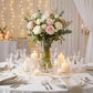 6 Pack Clear Glass Vases 12"x4" - Heavy Duty Square Flower Vase for Wedding Centerpieces & Floral Ar