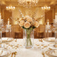 6 Pack Clear Glass Vases 8"x4" - Heavy Duty Square Flower Vase for Wedding Centerpieces & Floral Arr