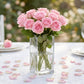 6 Pack Clear Glass Vases 8"x4" - Heavy Duty Square Flower Vase for Wedding Centerpieces & Floral Arr