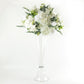 Set of 2 Glass Trumpet Vases Reversible Clarinet Style Clear - Decorative Flower Centerpieces for Events 30"