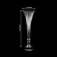 2 Pack Clear Ribbed Glass Trumpet Vases 24", Fluted Tall Reversible Flower Vases for Table Centerpie