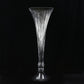 2 Pack Clear Ribbed Glass Trumpet Vases 24", Fluted Tall Reversible Flower Vases for Table Centerpie