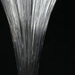 2 Pack Clear Ribbed Glass Trumpet Vases 24", Fluted Tall Reversible Flower Vases for Table Centerpie
