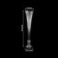 Clear Ribbed Glass Trumpet Vases 32", Fluted Tall Reversible Flower Vases for Table Centerpieces