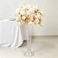 Clear Ribbed Glass Trumpet Vases 32", Fluted Tall Reversible Flower Vases for Table Centerpieces