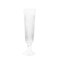 Clear ribbed glass trumpet vase, perfect for flower centerpieces. #whtbkgd