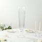 4 Pack 26" Tall Clear Ribbed Glass Trumpet Vases, Heavy Duty Flower Vases for Weddings and Centerpieces