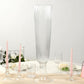 4 Pack 26" Tall Clear Ribbed Glass Trumpet Vases, Heavy Duty Flower Vases for Weddings and Centerpieces