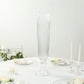 2-Pack Glass Trumpet Vases Ribbed Design Clear - Durable Flower Centerpieces for Events 32"