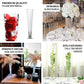Clear heavy duty trumpet glass vase, perfect for elegant decor and events.