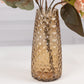 Amber gold crystal cut vase for decorative centerpieces.