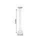 Clear glass Eiffel Tower vase, 16" tall, round base, perfect for centerpieces.