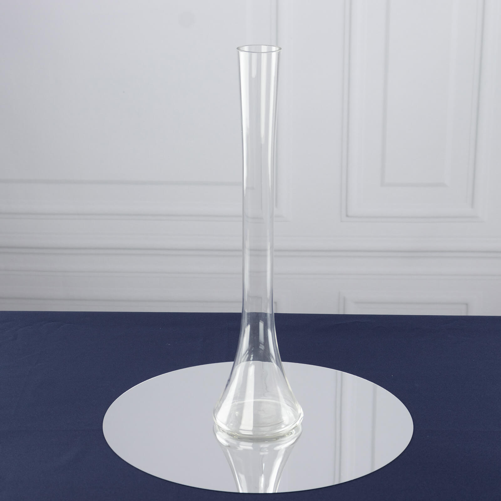 Clear heavy duty glass Eiffel Tower vase, 16" tall, perfect for centerpieces.