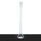 Clear glass Eiffel Tower vase, 24" tall, perfect for flower centerpieces.
