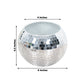 6 Pack Silver Glass Disco Ball Flower Vases, 6" Mirror Vase for Table Centerpieces & Floral Arrangem