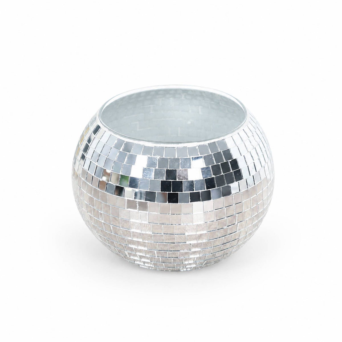 6 Pack Silver Glass Disco Ball Flower Vases, 6" Mirror Vase for Table Centerpieces & Floral Arrangem