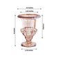 2 Pack Amber Gold Glass Pedestal Flower Vases in Classic Roman Urn Style, 6" Mini Floral Vase Table Centerpieces