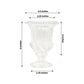 2 Pack Clear Glass Pedestal Flower Vases in Classic Roman Urn Style, 6" Mini Floral Vase Table Centerpieces