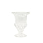 2 Pack Clear Glass Pedestal Flower Vases in Classic Roman Urn Style, 6" Mini Floral Vase Table Centerpieces