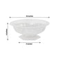 3 Pack Clear Roman Style Footed Compote Flower Bowl Vase, 10" Round Decorative Plastic Pedestal Vase Table Centerpiece