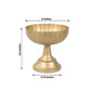 Gold metal compote pedestal bowl vase in Grecian urn style, 8.5 inches tall.