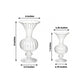 Set of 4 Clear Vintage Nordic Glass Flower Vases with Petals Texture, Transparent Bud Vase Centerpiece Floral Arrangements - 7",9"