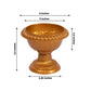 4 Pack Gold Roman Style Plastic Urn Planter Flower Pots, Classic Floral Pedestal Vase Table Centerpieces - 6"
