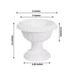 4 Pack White Roman Style Plastic Urn Planter Flower Pots, Classic Floral Pedestal Vase Table Centerpieces - 6"