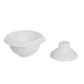 4 Pack White Roman Style Plastic Urn Planter Flower Pots, Classic Floral Pedestal Vase Table Centerpieces - 6"
