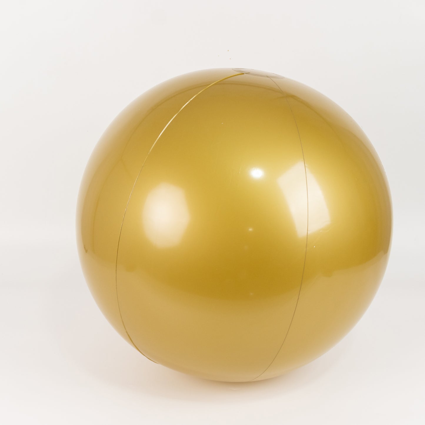 2 Pack 20" Inflatable Gold Decorative Balls - Round Vinyl Pool and Party Balls, Lightweight & Fun