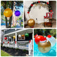 2 Pack Inflatable Gold Decorative Balls - Round Vinyl Pool and Party Balls, Lightweight & Fun