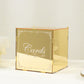 10" Gold Mirror Acrylic Wedding Card Box with Slot - Wishing Well Money Box for Reception, Graduation, and Events
