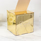 10" Gold Mirror Acrylic Wedding Card Box with Slot - Wishing Well Money Box for Reception, Graduation, and Events