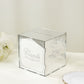 10" Silver Mirror Acrylic Wedding Card Box with Slot - Wishing Well Money Box for Reception, Graduation, and Events
