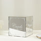 10" Silver Mirror Acrylic Wedding Card Box with Slot - Wishing Well Money Box for Reception, Graduation, and Events