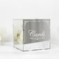 10" Silver Mirror Acrylic Wedding Card Box with Slot - Wishing Well Money Box for Reception, Graduation, and Events