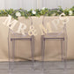 10ft natural wooden letter banner with botanical design for rustic weddings.