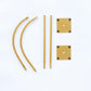 Gold metal wedding cake display stand parts for centerpiece decoration.
