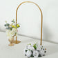 35" Gold Metal Chiara Arch Wedding Cake Display Stand with Rounded Top, Flower Balloon Frame Table Centerpiece with Detachable Base
