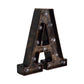 Antique Black Industrial Style LED Marquee Alphabet Letter Sign "A", 9" Vintage Style Light Up Letter