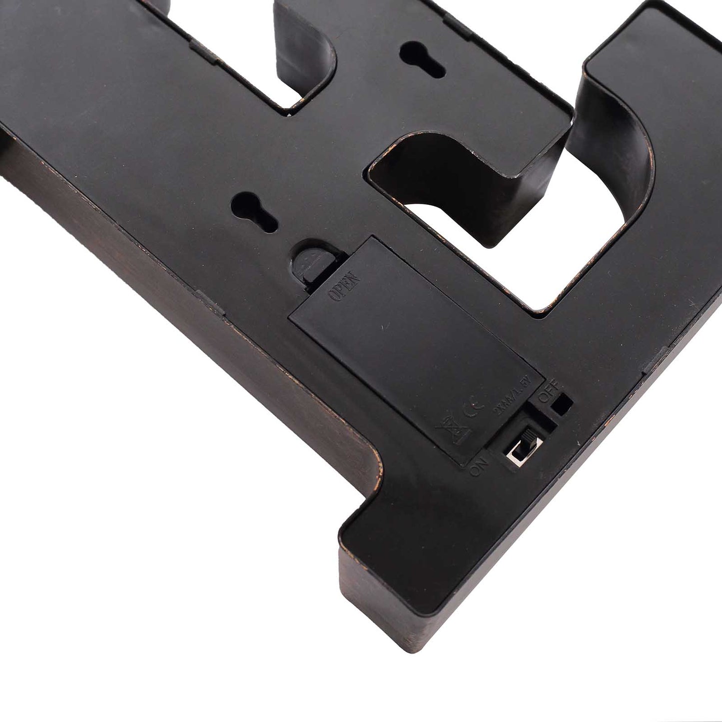 Antique Black Industrial Style LED Marquee Alphabet Letter Sign "F", 9" Vintage Style Light Up Letter