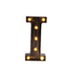 Antique Black Industrial Style LED Marquee Alphabet Letter Sign "I", 9" Vintage Style Light Up Letter