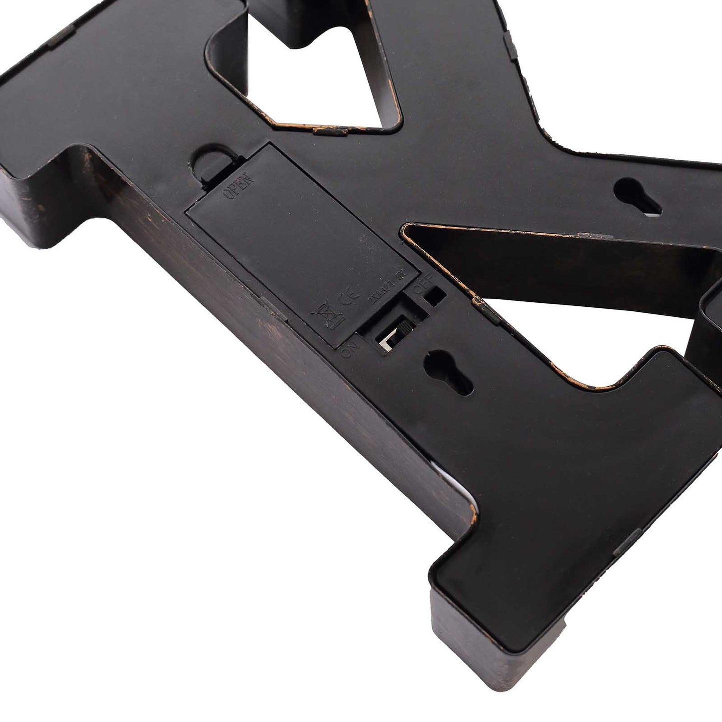 Antique Black Industrial Style LED Marquee Alphabet Letter Sign "K", 9" Vintage Style Light Up Letter