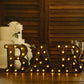 Antique Black Industrial Style LED Marquee Alphabet Letter Sign "R", 9" Vintage Style Light Up Letter
