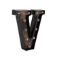 Antique Black Industrial Style LED Marquee Alphabet Letter Sign "V", 9" Vintage Style Light Up Letter