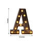 Antique Black Industrial Style LED Marquee Alphabet Letter Sign "A", 9" Vintage Style Light Up Letter