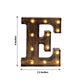 Antique Black Industrial Style LED Marquee Alphabet Letter Sign "E", 9" Vintage Style Light Up Letter